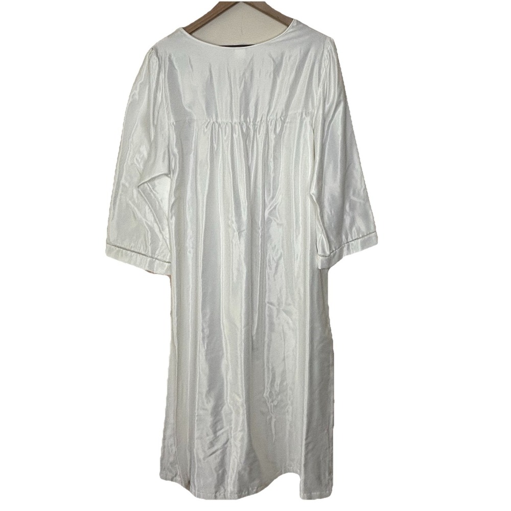 Vintage Barbizon Women's XL Nightgown Lace Cuddleskin Satin NWT White Retro 80s - Picture 4 of 13